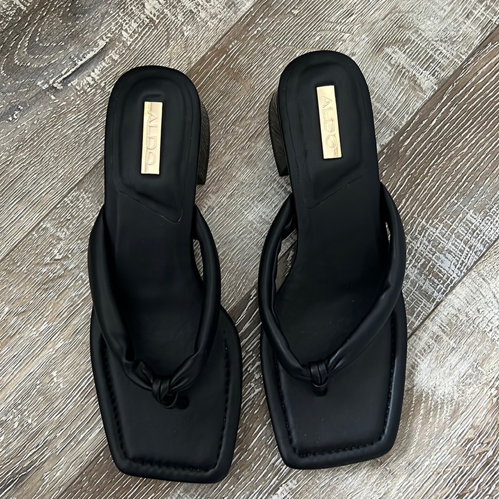 Black Aldo Gisela heeled sandals